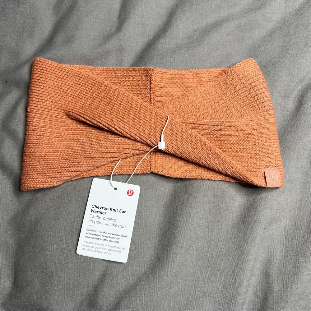Lululemon Twist Knit Ear Warmer NWT Pink Savannah (One Size)